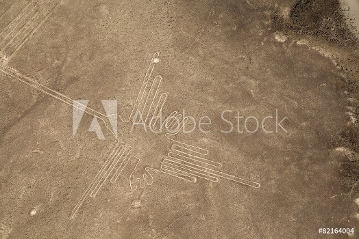 Picture of Lines and Geoglyphs of Nazca Peru - Hummingbird